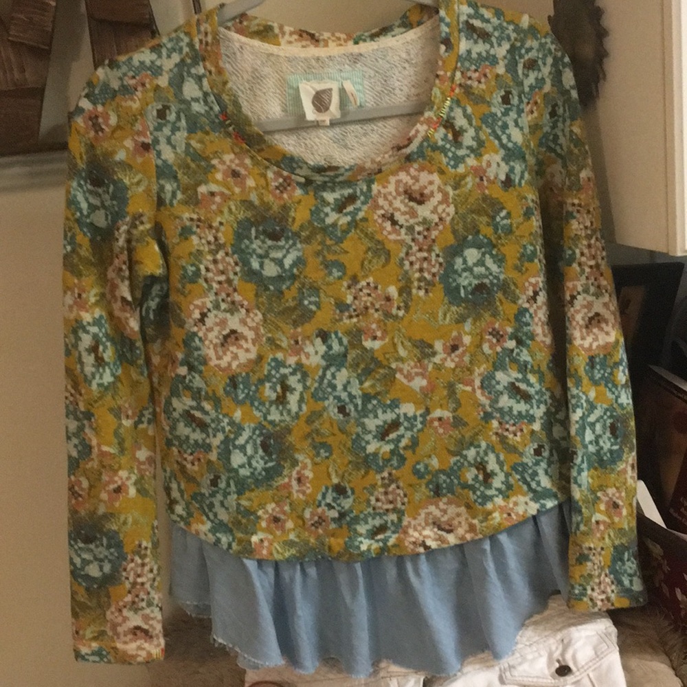 Cute Anthro Lilka Goldenrod Hard To FIND top XS! - Picture 3 of 8